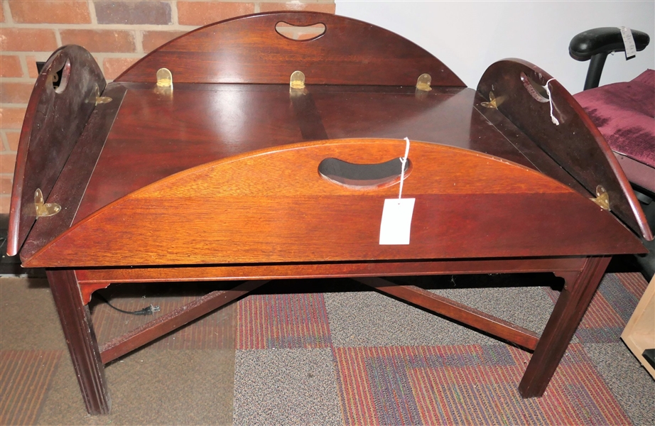 Baker Furniture Mahogany Butler Coffee Table - Very Large - Measures 18" Tall 30 1/2" by 39"
