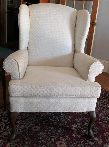 Pembroke Chair Company Off Queen Anne Style Wing Back Chair - Measures 41" tall 27" by 25" 