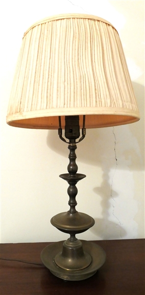 Brass Lamp - Measures 14" to Bulb