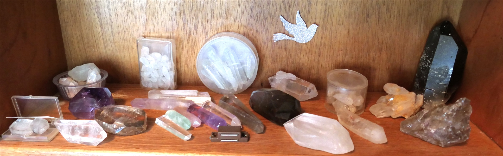 Lot of Crystals - Clear Quartz, Purple, and Brown 