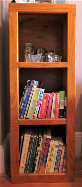 Pine Book Shelf - Measures 49" tall 18" by 12" - NO CONTENTS