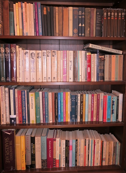 4 Shelves of Books including The Palliser Novels, Virginia Woolf, Leaves of Grass, Shakespeare, Etc. - Take What You Want - Not Obligated to Remove All Books