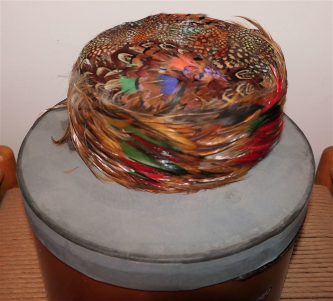 Nice Ladies Feather Hat with Hat Box