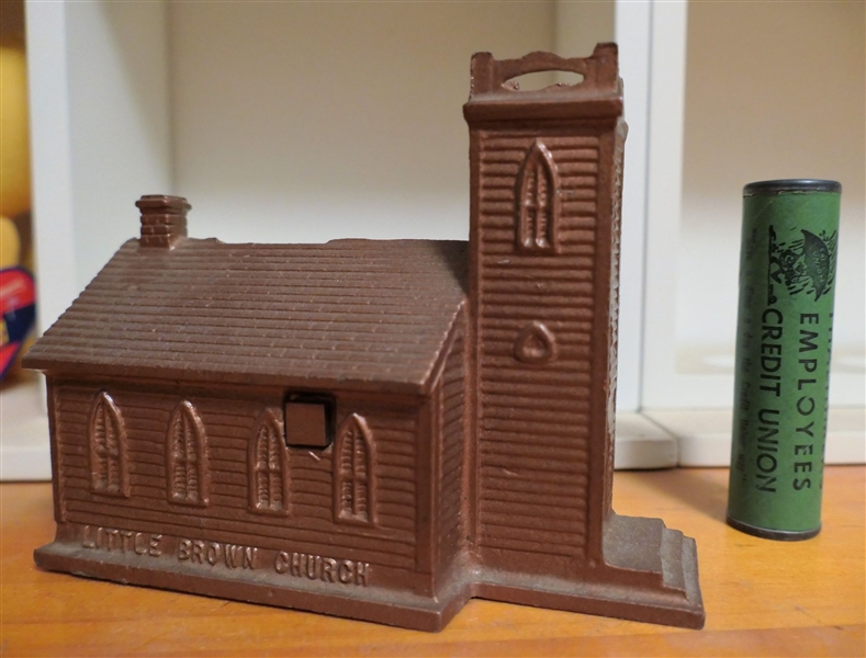 "Little Brown Church" Metal Bank and Thalhimers Employees Credit Union Tube Bank 