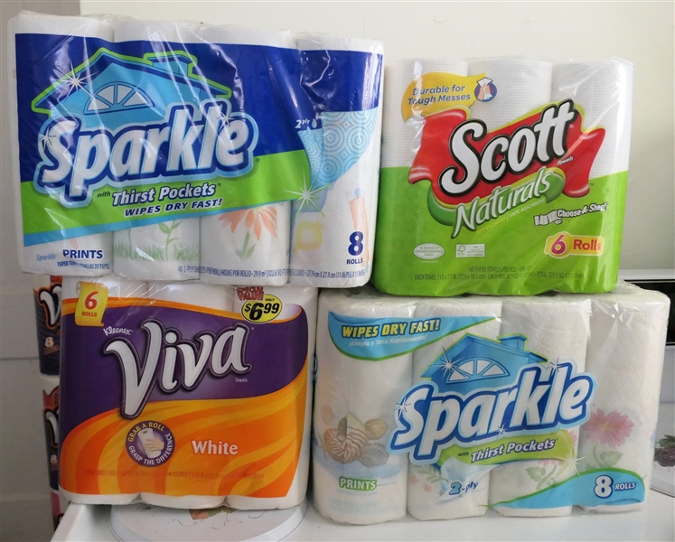 4 Brand New Packs of Paper Towels - 28 Rolls Total 