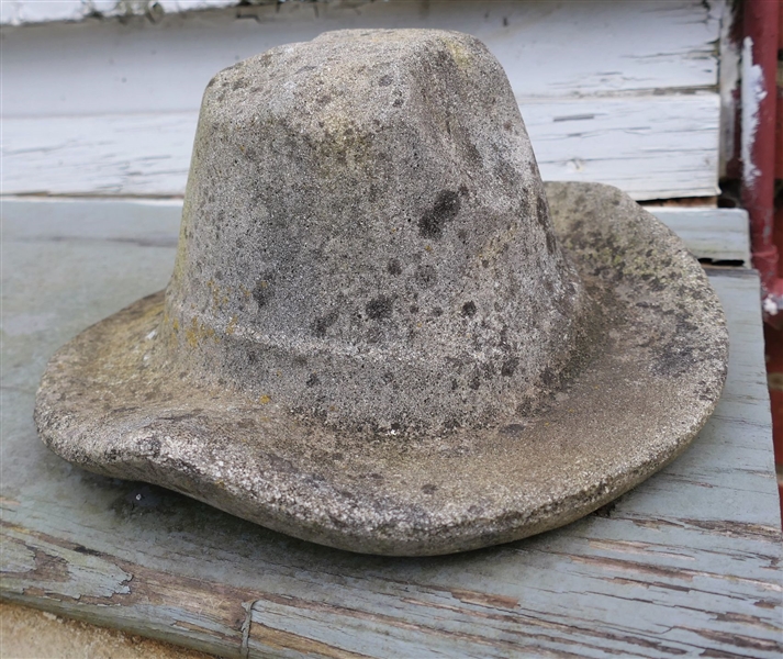 Concrete Hat - Measures 6 1/2" Tall 10" Across