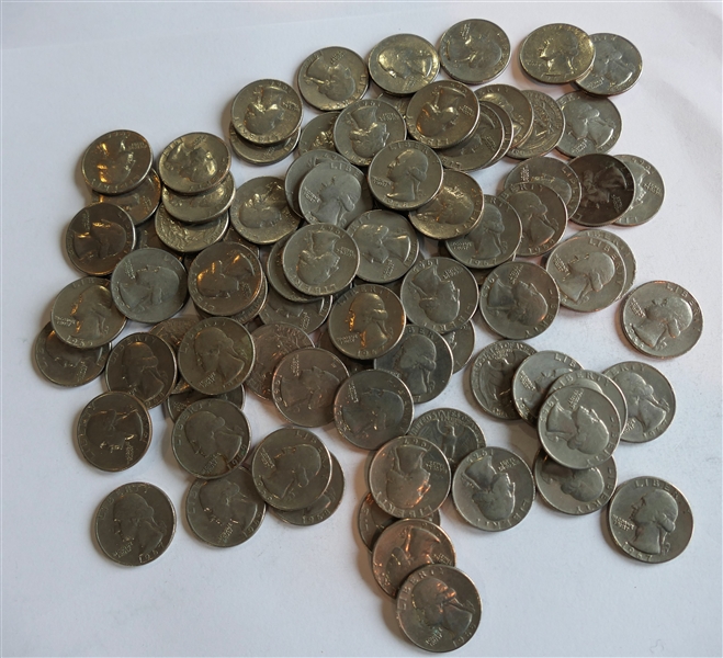 $20.75 Face Value of Quarters - (83) -Dated  1965 - 1969 - Coins Are Directly From the Estate and Have Not Been Searched or Sorted