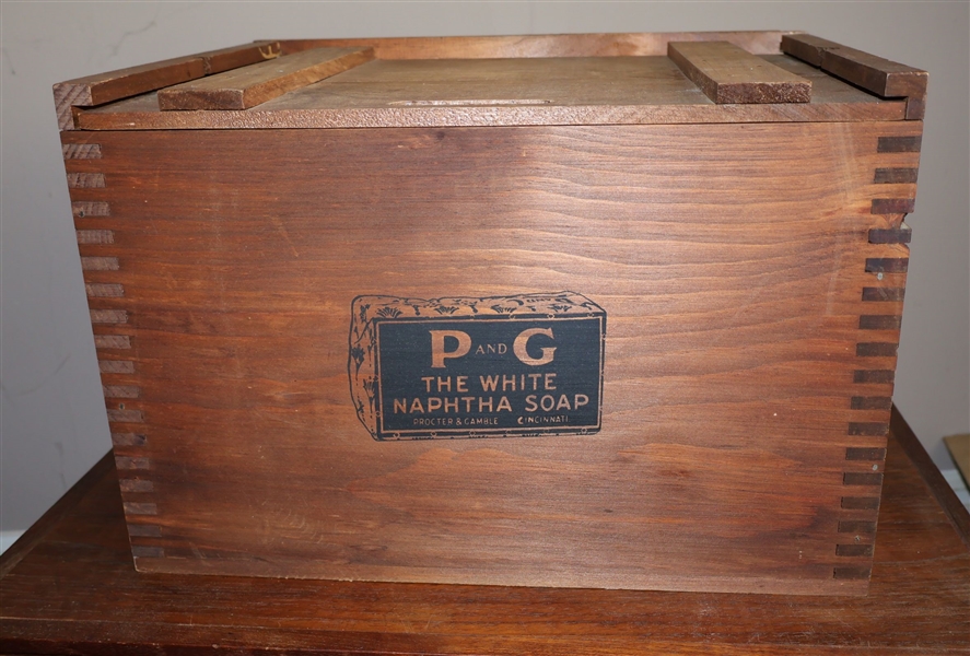 P and G The White Naphtha Soap Wood Box