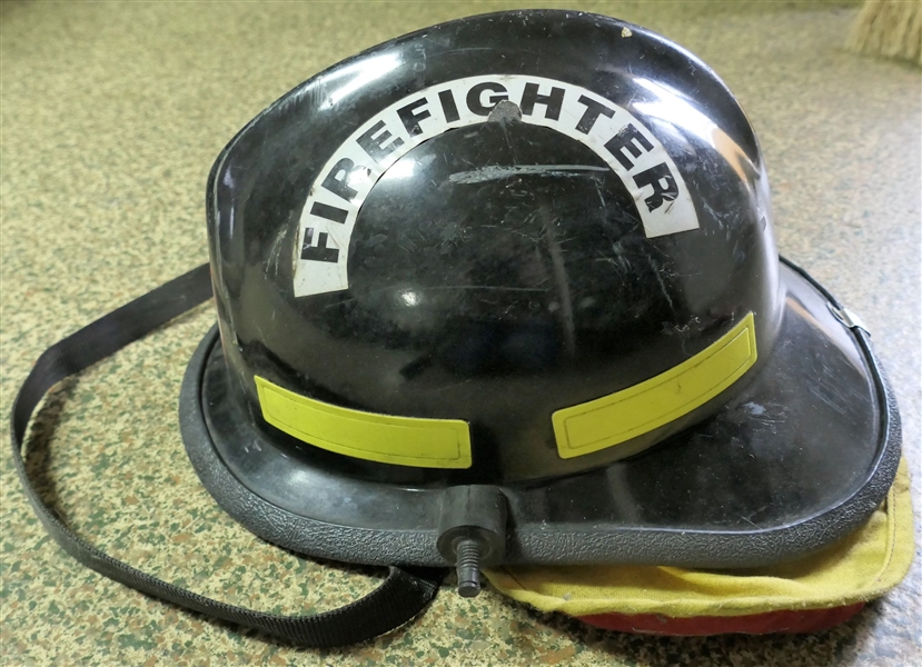 Firefighter Helmet with Liner - Reflective Strips 