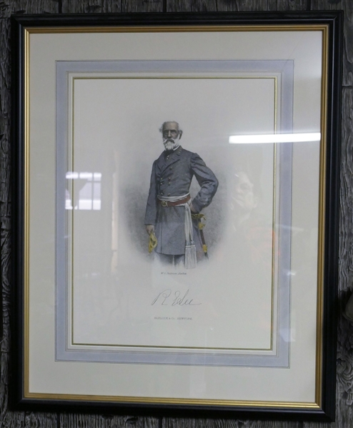 Beautifully Framed Print of Robert E. Lee Print by W.G. Jackman, New York -Blelock & Co. - New York - Triple Matted - Frame Measures - 28" by 23" 