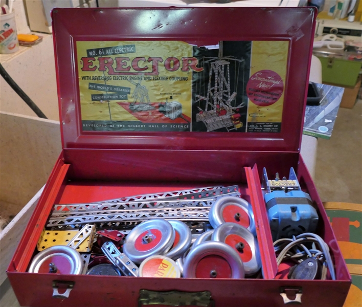 No.  6 1/2 All Electric Erector Set in Metal Box 