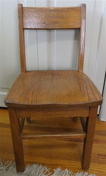 Oak Childs Chair - Measures 25" tall