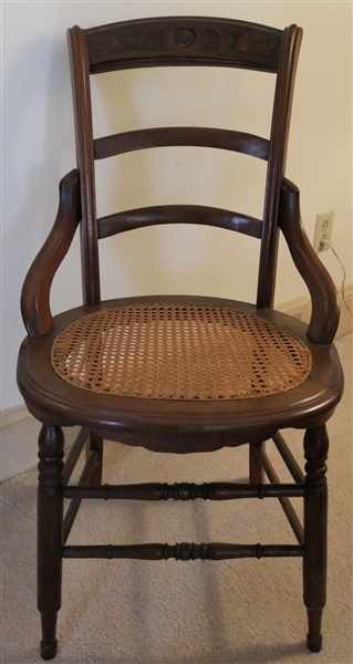 Walnut Cane Bottom Side Chair 