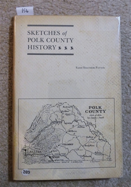 Sketches of Polk County History by Sadie Smathers Patton - Hardcover Book with Dust Jacket - 1976 Reprint 