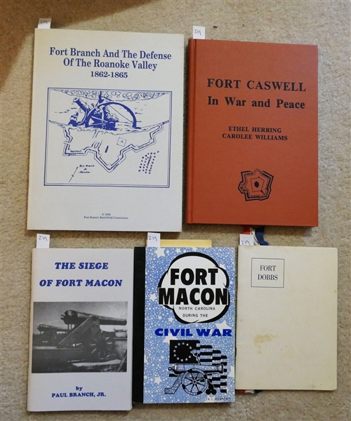 Fort Caswell In War and Peace by Ethel Herring and Carolee Williams - Hardcover Book, "Fort Branch And The Defense of the Roanoke Valley 1862-1865" Paperbound 1990 Fort Branch Battlefield...