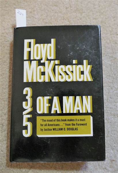 Floyd McKissick 3/5 Of A Man by Floyd McKissick - Hardcover First Printing with Dust Jacket 