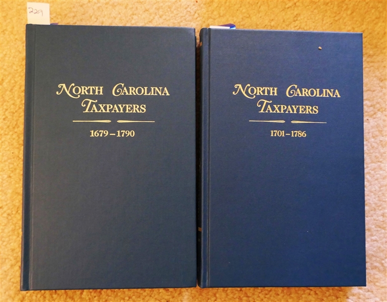 North Carolina Taxpayers - 1701 - 1785 and "North Carolina Taxpayers - 1679-1790" - Both Hardcover Books Compiled by Clarence R. Ratcliff