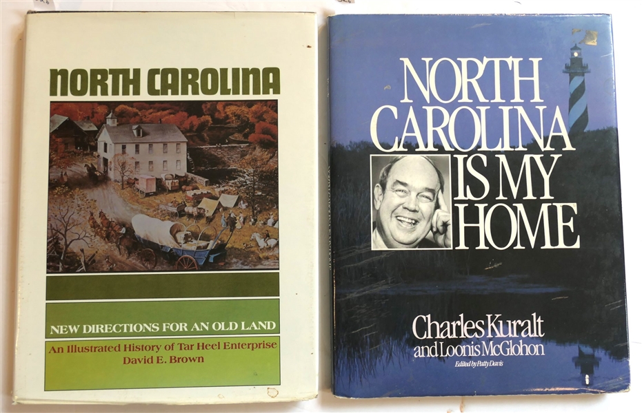 North Carolina Is My Home by Charles Kuralt and Loonis McGlohon - Hardcover Book with Dust Jacket and "North Carolina New Directions for an Old Land" An Illustrated History of Tar Heel Enterprise...