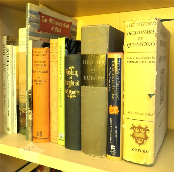 13 Books including "Mad Lucas" "Echoes" "History of Bedfordshire" "The Millennium, Book of Odell" "Counties of Bedford and Huntingdon" "Chronicles of Alston" "History of England" "History of...