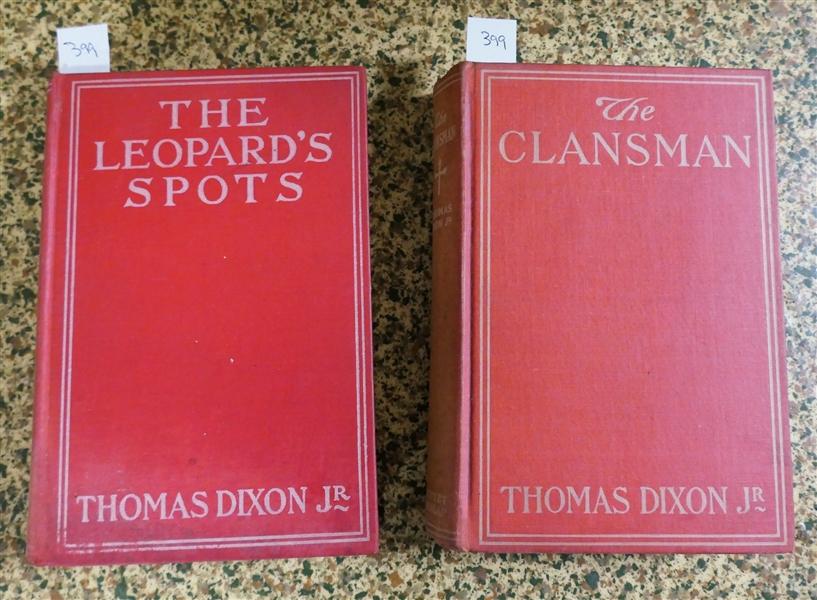 The Leopards Spots - 1902 and "The Clansman" Both  by Thomas Dixon Jr. - Hardcover Books