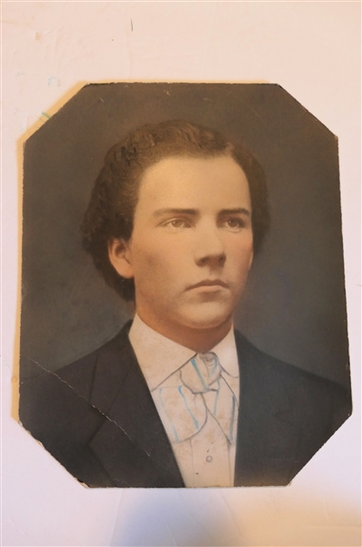 Hand colored Photo of Solon Southerland Jr. (1855-1928) - Vance County, NC - Measures 10" by 8"