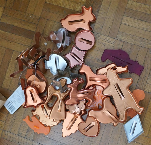 Assortment of Vintage Tin and Copper Cookie Cutters