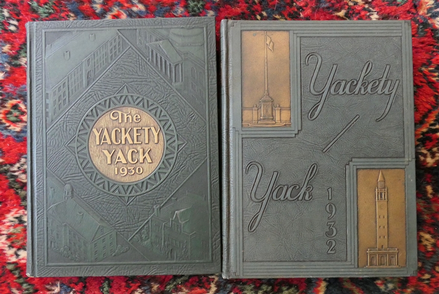 1930 and 1932 "Yackety Yack" University of North Carolina Chapel Hill Annuals 