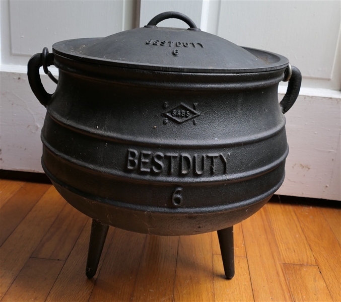 Best Duty 6 - Gypsy Style Cast Iron Pot with Lid - Very Clean