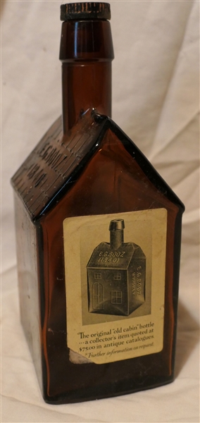 Copy of E.G. Booz 1840 - Log Cabin Bottle - Measures 8 1/2" Tall 4" by 3" 