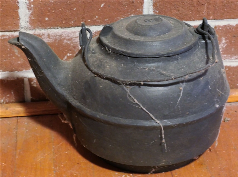 Cast Iron Kettle - Marked S8 on Bottom - 8 On Top  - Measures 7" Tall - 12" Across