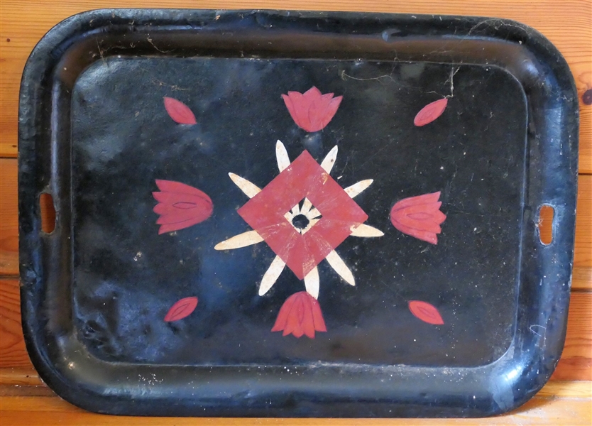 Hand Painted Towle Tray with Handles - Measuring 28" by 20"