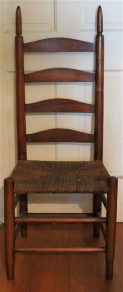 Unusual Oak Ladderback Chair 