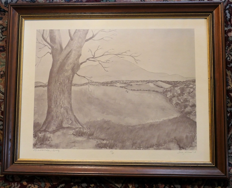 "Meadowridge Spring" Artist Proof by Ginny McCraw - Pencil Signed - Framed in Walnut Frame - Measuring 23 1/2" by 29 1/2"