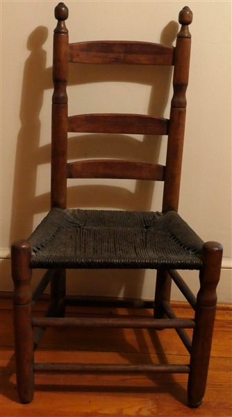 Country Primitive Hand Made Granville Chair - Measuring 36" Tall 17" To Seat