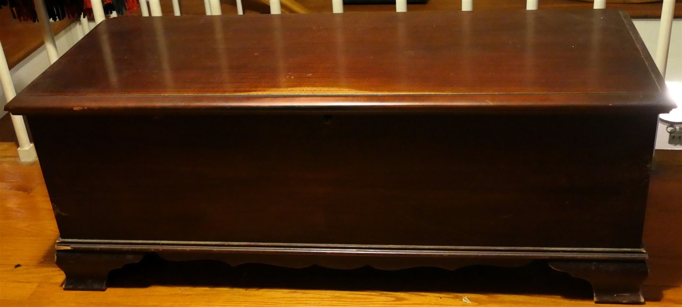 Mahogany Cedar Lined Chest - Chest is LOCKED - Measures 18" Tall 48" by 18" 