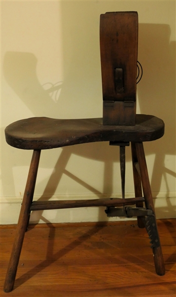 Primitive Wood Saddle Makers Stand / Bench 