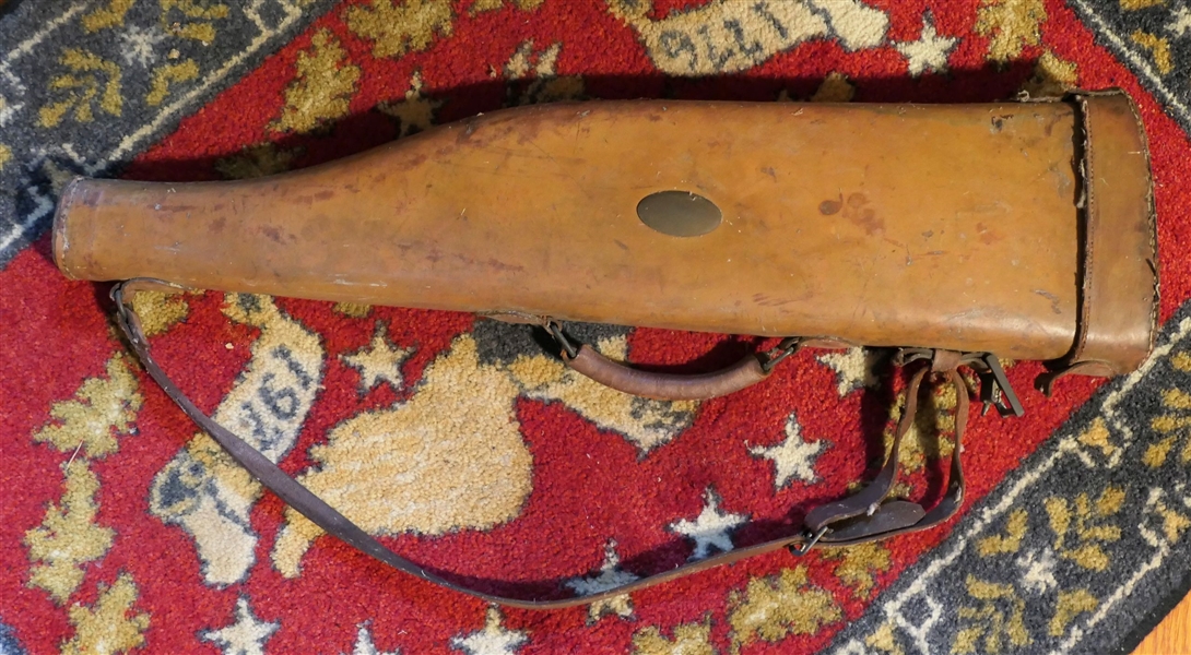 Leather Gun Case - Where Strap Attaches is Broken - Measures 29 1/2" Long
