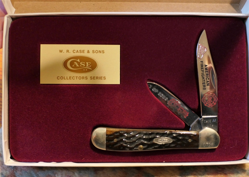 Case XX "American Firefighters - Americas Bravest For Over 300 Years" Limited Edition 1 of 2000 - 2 Blade Knife in Original Box - Number 0726 