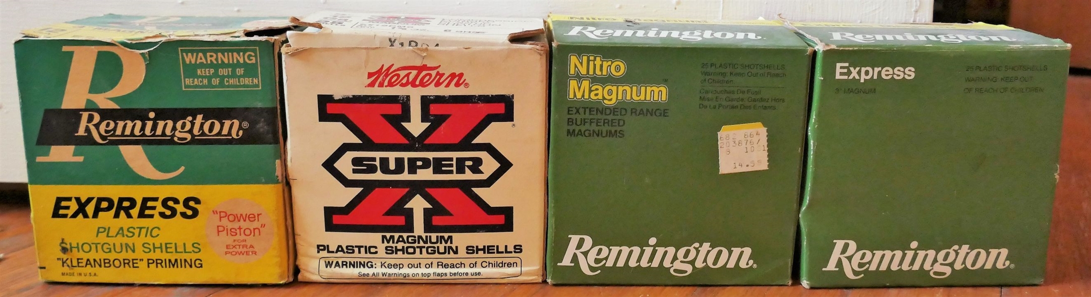 Lot of 12 Gauge 3" Shot Gun Shells - 3 Full Boxes and 1 Partial Boxes - Remington Nitro Magnum, Express Magnum, Super X, and Magnum Express 