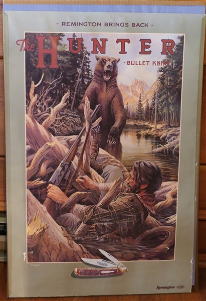 Remington "The Hunter Bullet Knife" Poster - Remington Dupont - Poster Measures 30" by 20"