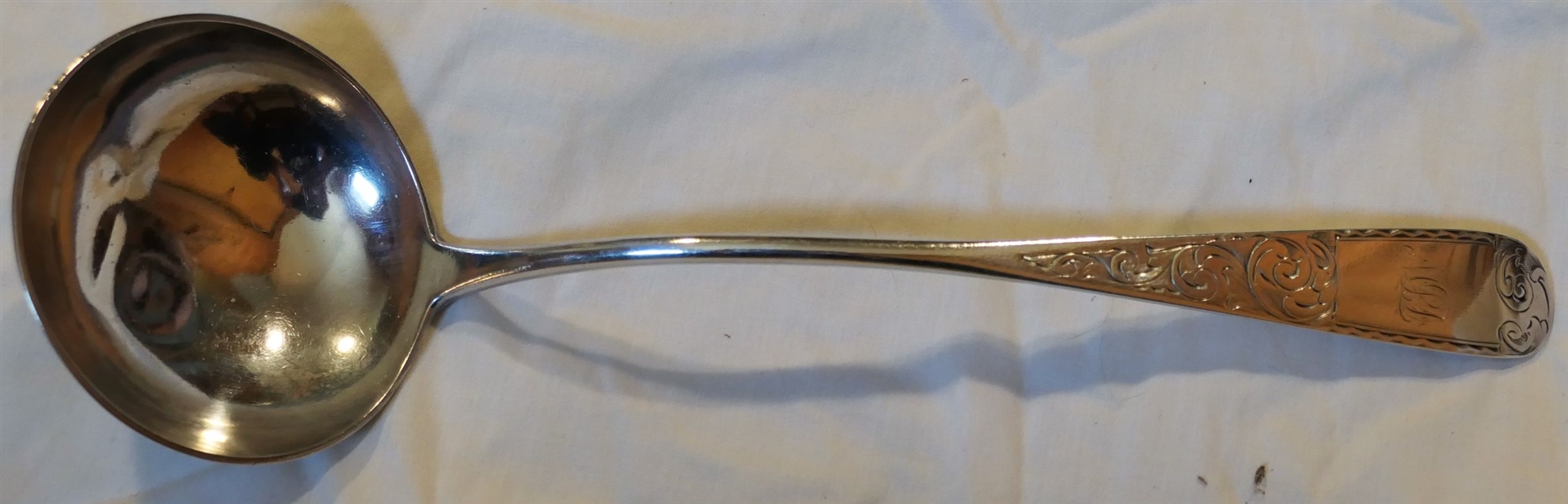 S. Kirk & Son Coin Silver 10.15 - Ladle - Engraved Handle - Monogrammed -  - Measures 12 1/2" Long