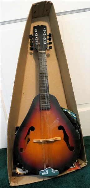 F Hole Mandolin - With Strap and Chord Book - 8 Strings - 