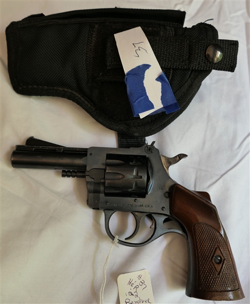 H&R .22 Caliber 9 Round Revolver - Wood Grips - With Holster