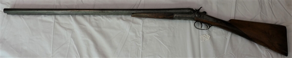 W. Richards - 12 Gauge Double Barrel Shot Gun - Engraved Confederate Flag on Underside of Receiver - 