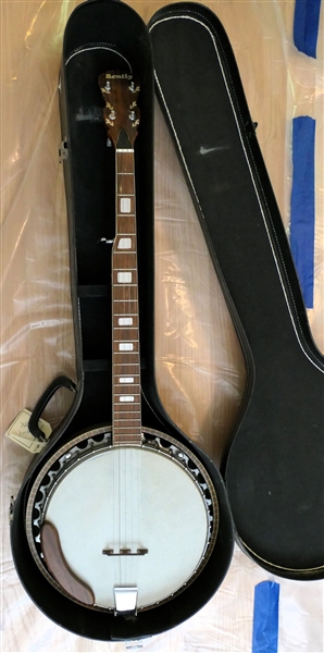 Bentley 5 String Banjo with Eagle on Back - Micro Mosaic Inlay on Front - 