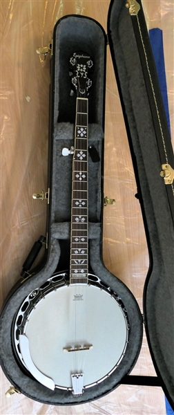 Epiphone "Masterbilt" 5 String Banjo - Number DW07090119 - Mother of Pearl Inlaid Neck - In Epiphone Case