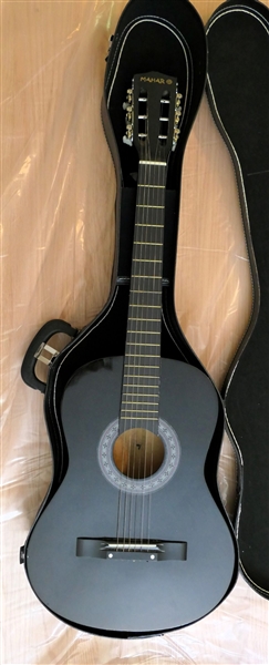 MAHAR Black Acoustic Guitar in Case 