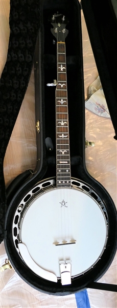 Gibson 5 String Banjo Sunburst Back - Mother of Pearl Inlaid Neck - In "The Gibson" Fitted Hard Case 