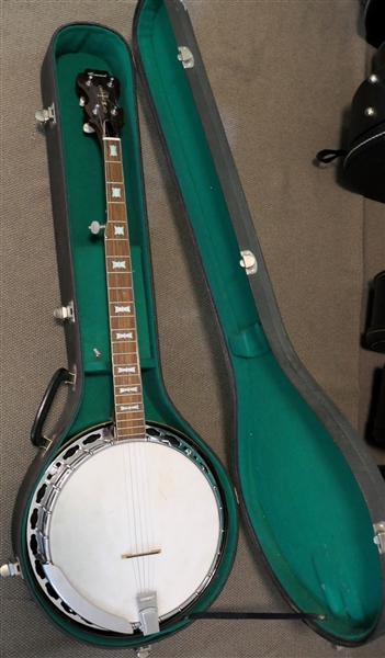 Conrad 5 String Banjo - Inlaid Neck and Back - in Case 