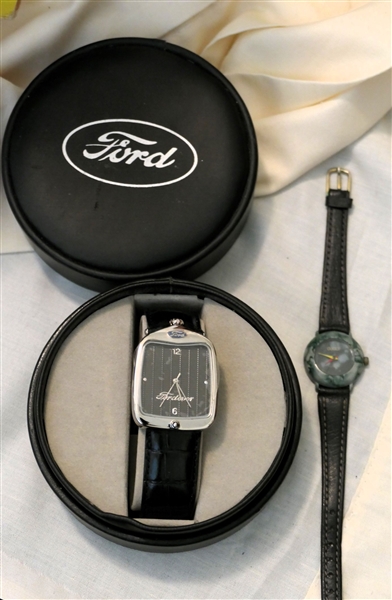 Gucci Ladies Wrist Watch with Marble Finished Bezel and Ford "Fordever" Wrist Watch - Shaped Like a Radiator - In Original Box